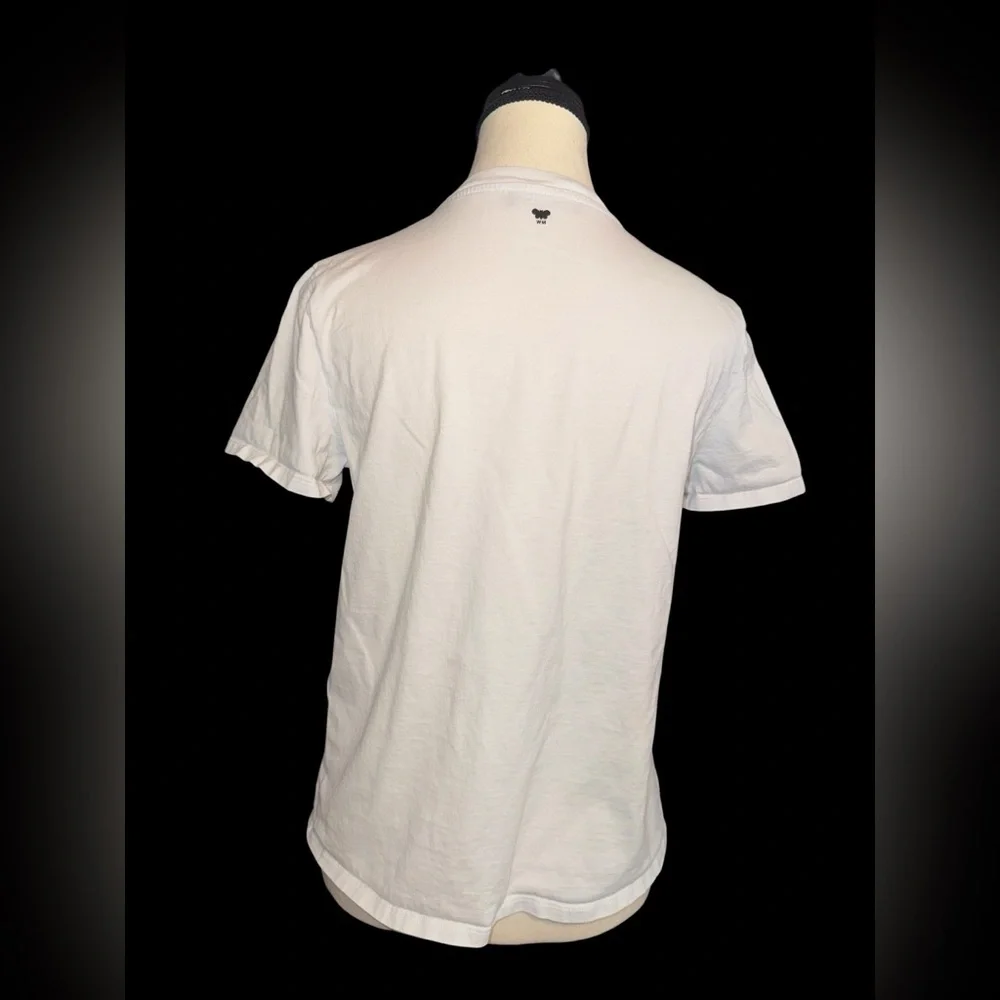 Max Mara Sante Weekend Organic Cotton T Shirt Crossword Peace Love - Picture 3 of 5